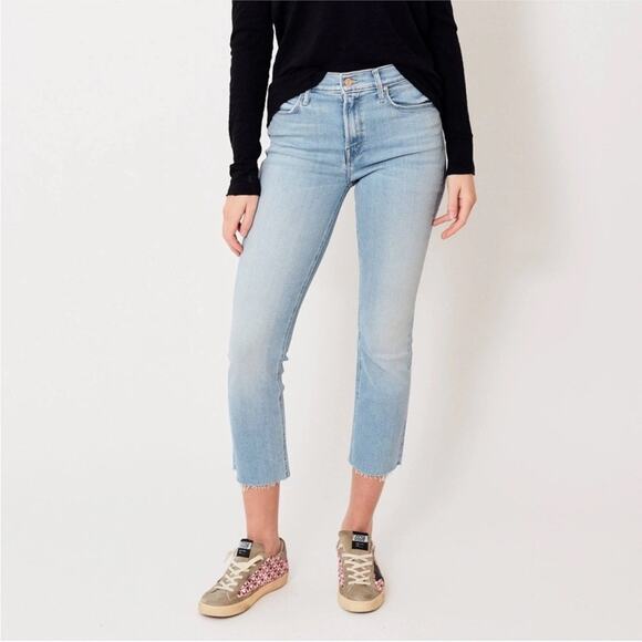 Mother Denim The Mid Rise Dazzler Ankle Fray Jean in Sun Kissed size 24 - Picture 1 of 12